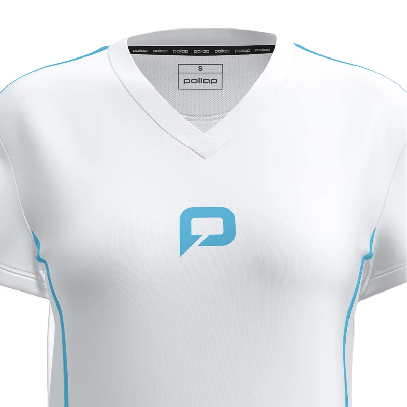 Pallap Women's Tech V Neck Tee White