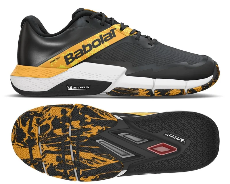 Babolat Movea 2 Mens Padel Shoes - Black / Saffron