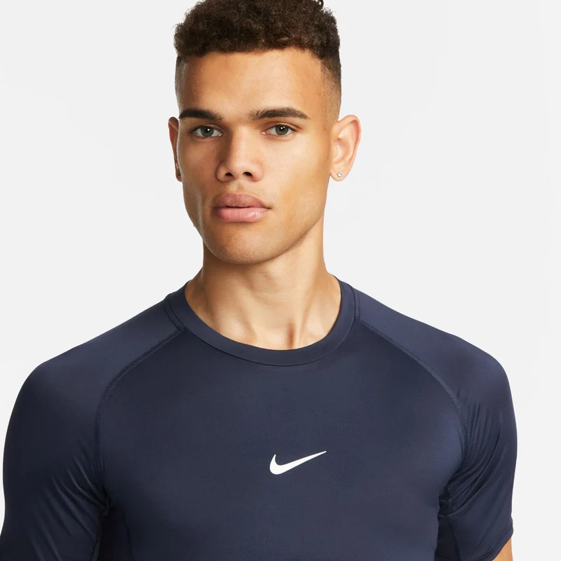 Dri-Fit Pro T-Shirt Herren - dunkelblau, weiß