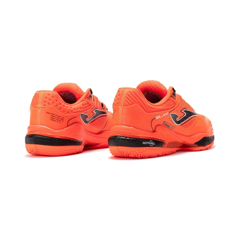 Slam Padelschuh Herren - koralle, schwarz