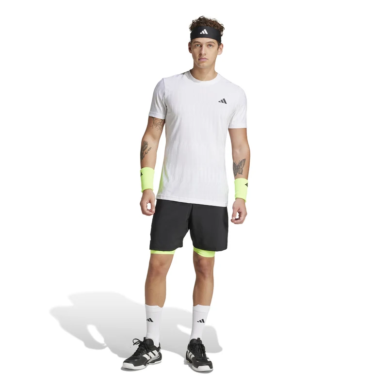 7in Club 2In1 Shorts Herren-Schwarz,Neongrün