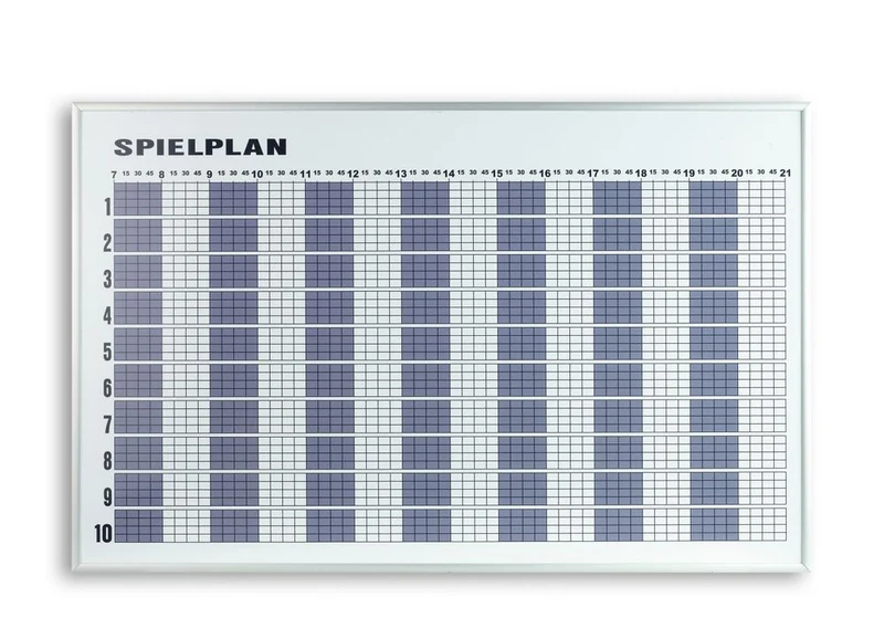 Tagesbelegungsplan 10 Plätze, 120x75 cm