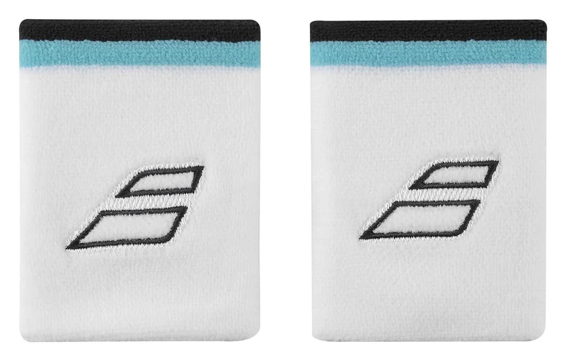 Babolat Terry Jumbo Padel Wristband - White / Estate Blue