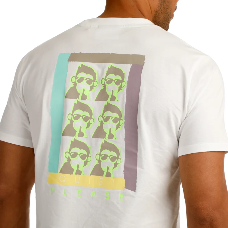 Wild Collage T-Shirt Herren-Weiß,Mehrfarbig