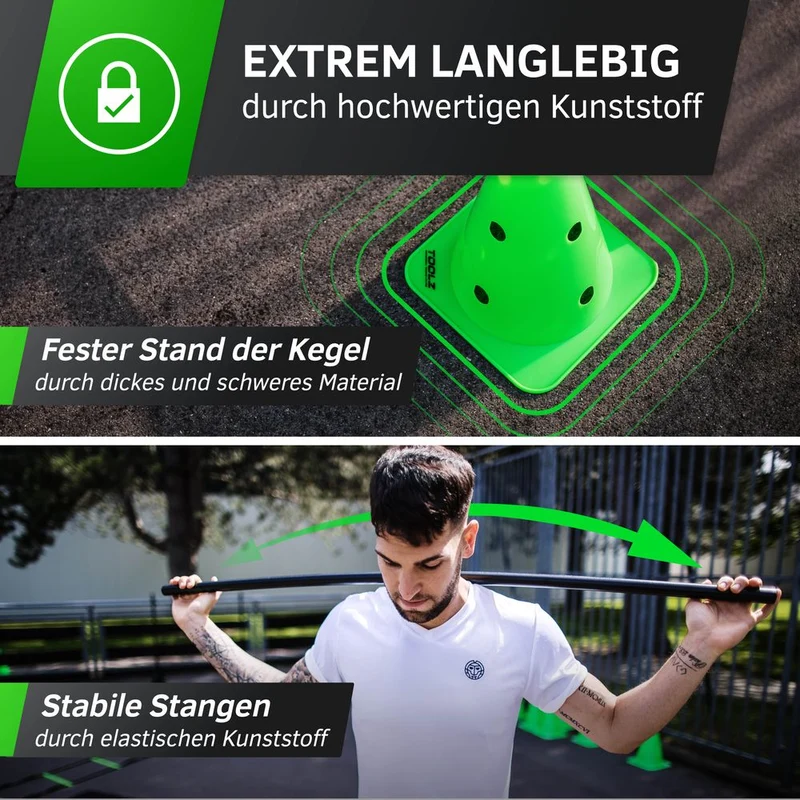 Mehrzweck Dribbling Pfosten Set