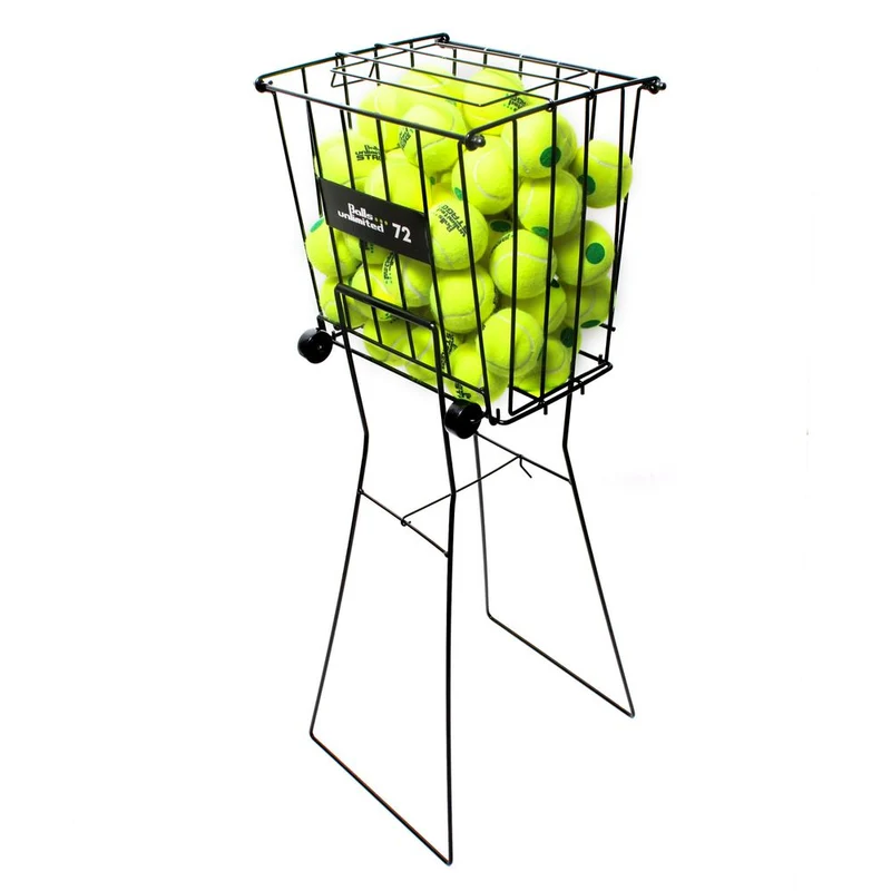Ballkorb Metall mit Rollen 72 Bälle