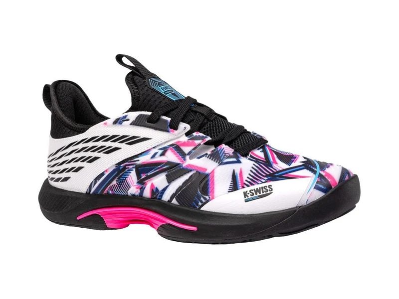 K-Swiss Speedtrac Mens Padel Shoes - White / Black / Neon Pink