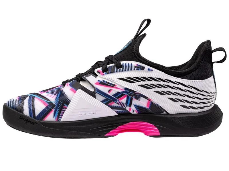 K-Swiss Speedtrac Mens Padel Shoes - White / Black / Neon Pink