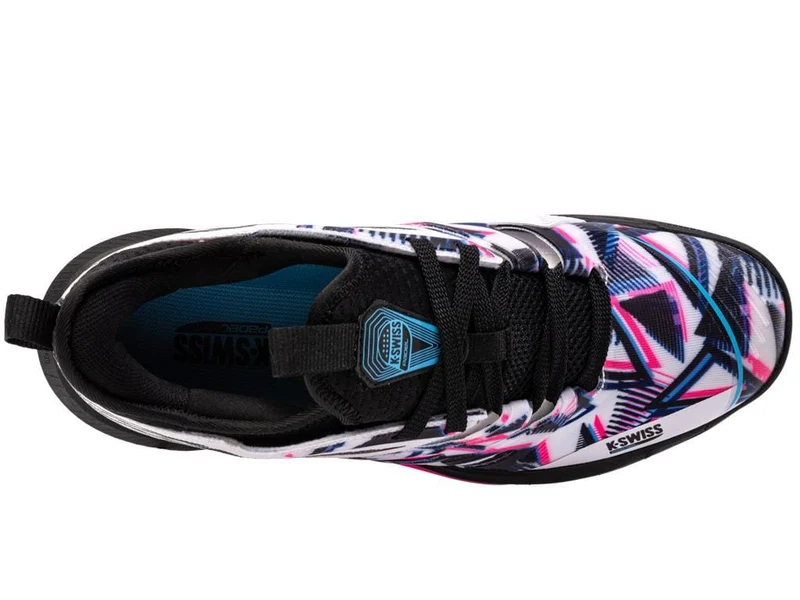 K-Swiss Speedtrac Mens Padel Shoes - White / Black / Neon Pink