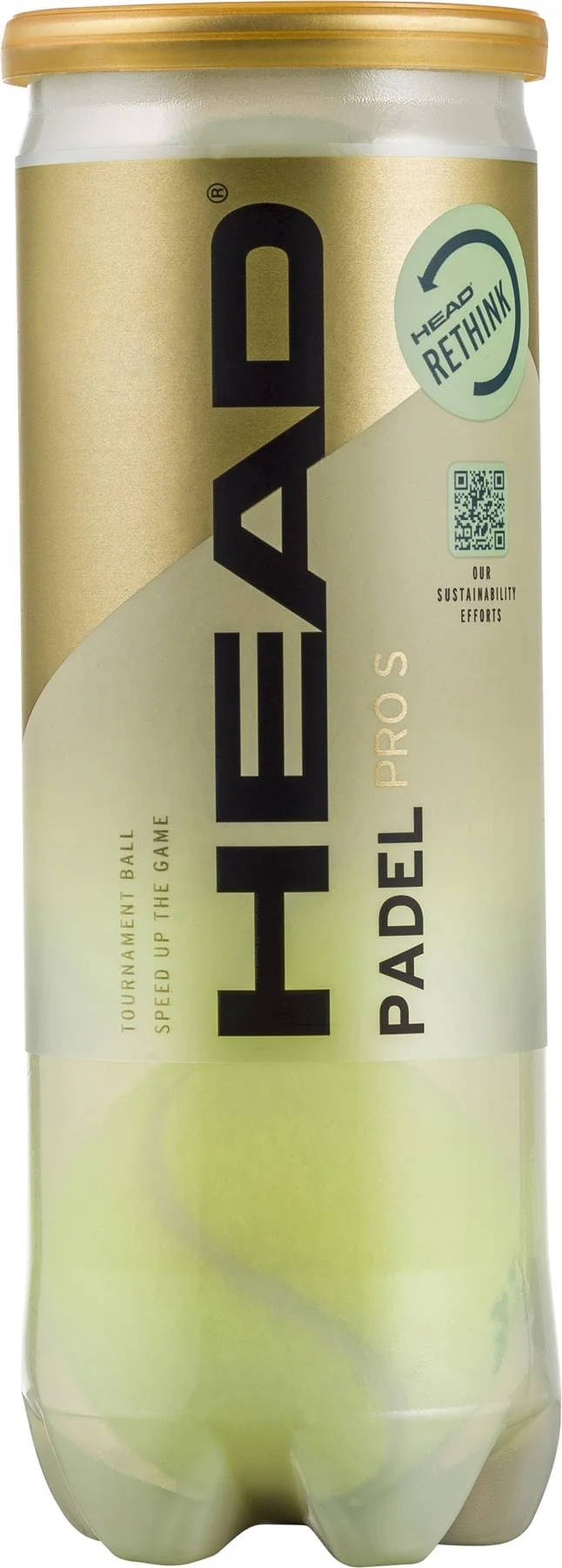 HEAD Padel Pro S Padel Balls - 3 Ball Tube