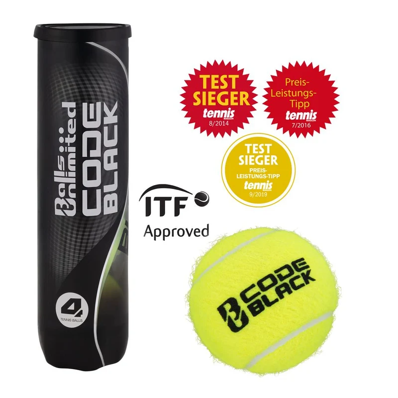 Tennisbälle Code Black 25 x 4er Dose im Karton