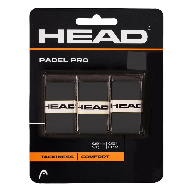 HEAD Padel Pro Overgrips - Black (3 Pack)