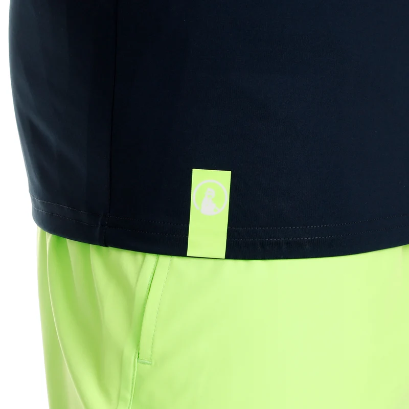 Wild Big Serve 1/4 Zip Longsleeve Herren-Dunkelblau,Neongrün