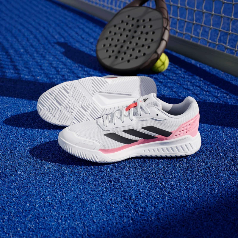 Adidas Men's Courtquick Padel Shoes White Solar Turbo