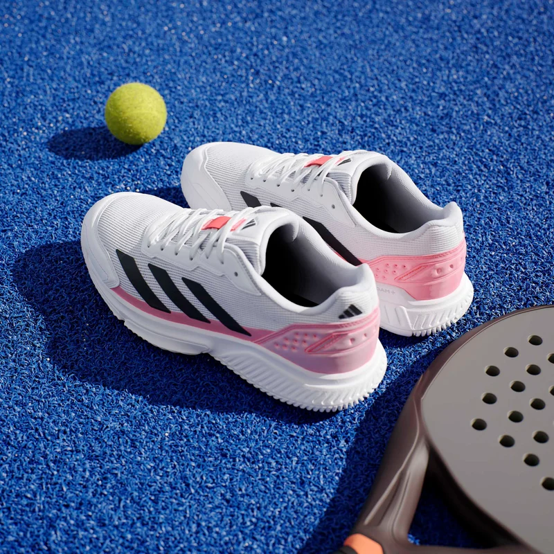 Adidas Men's Courtquick Padel Shoes White Solar Turbo