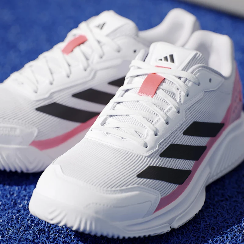 Adidas Men's Courtquick Padel Shoes White Solar Turbo