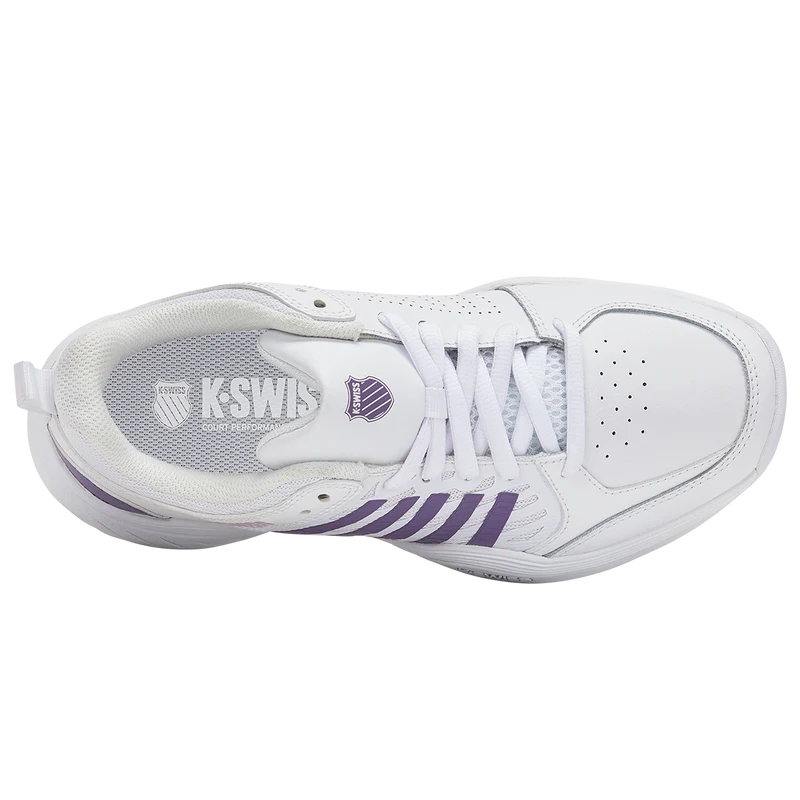 K-Swiss Women's Court Express 2 Tennis Shoes White Purple Haze
