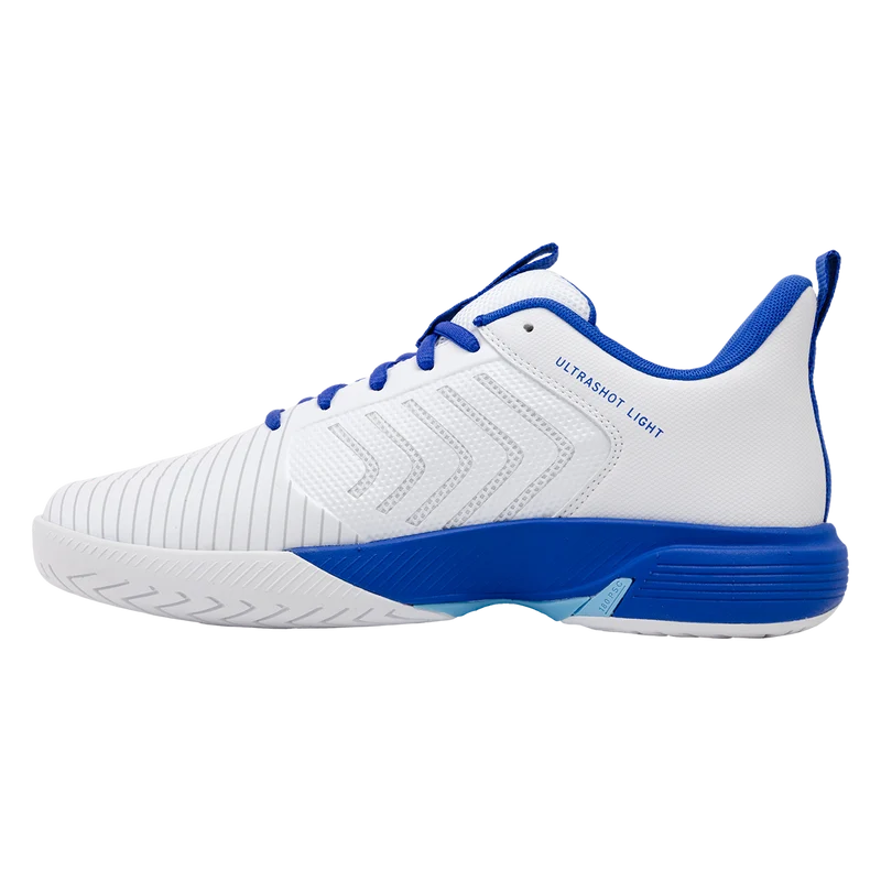K-Swiss Men's Ultrashot Light Tennis Shoes - White Dazzling Blue
