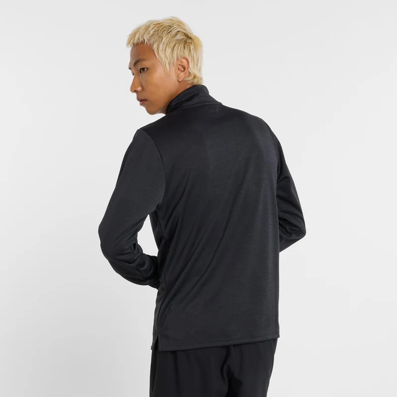 Knit 1/4 Zip Longsleeve Herren-Schwarz
