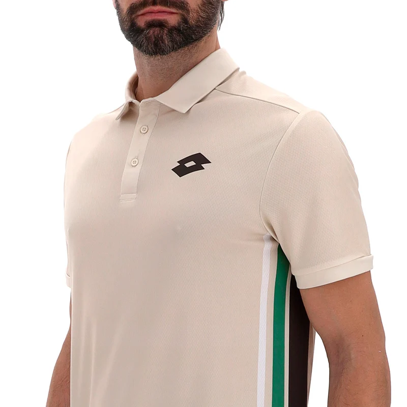 Tech VI Polo Herren - creme, petrol