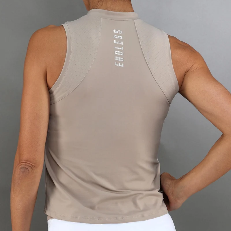Glam Tank-Top Damen-beige