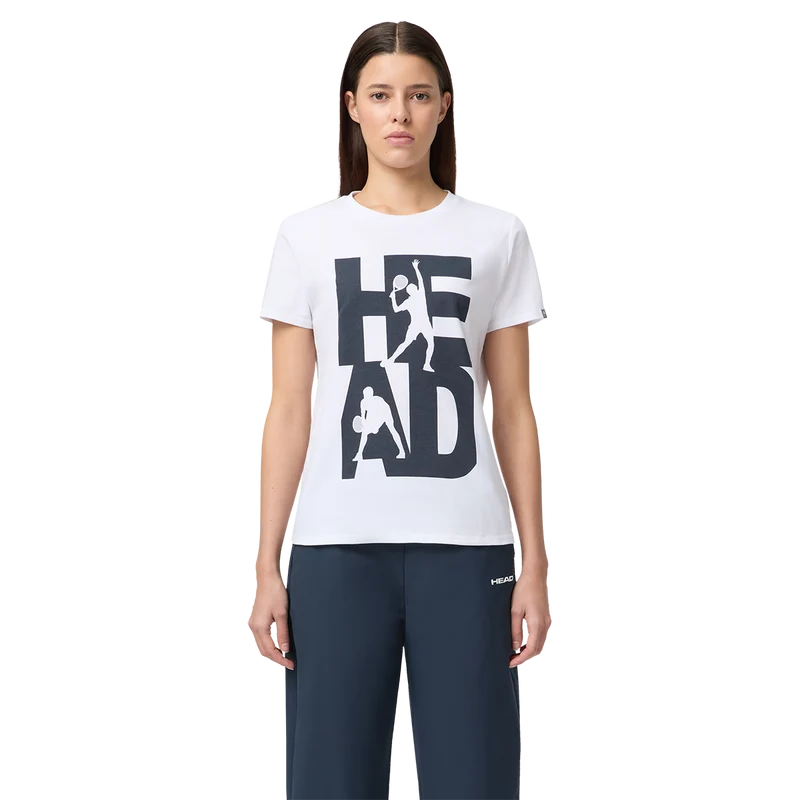 HEAD Women's Vision T-Shirt White Navy