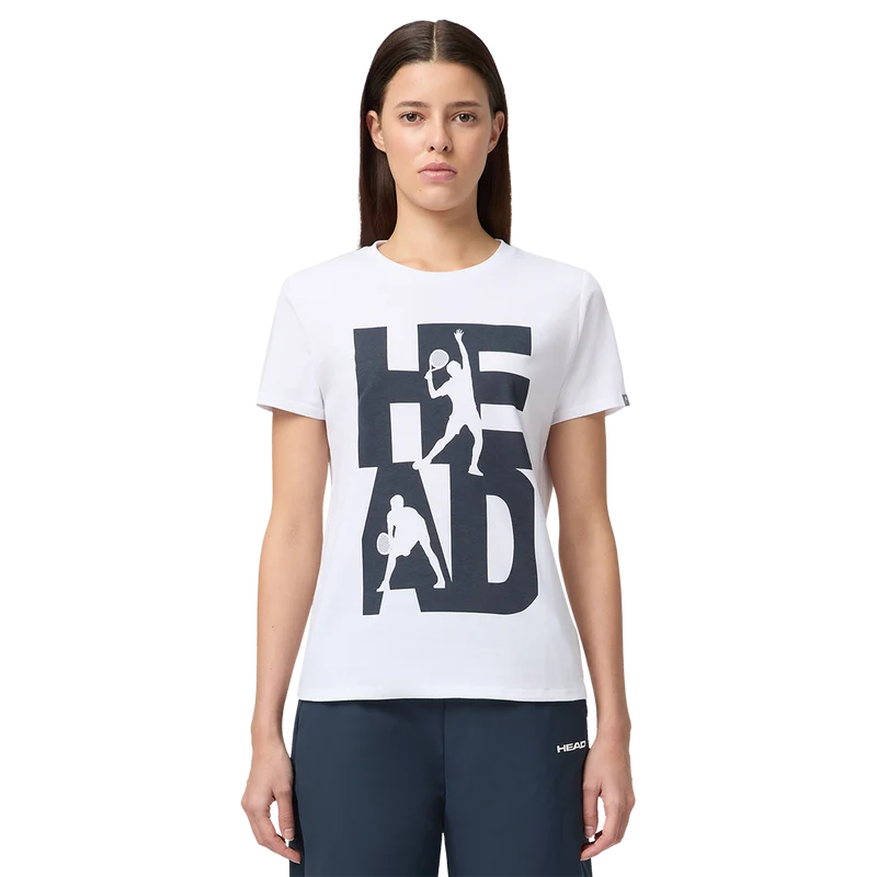 HEAD Women's Vision T-Shirt White Navy