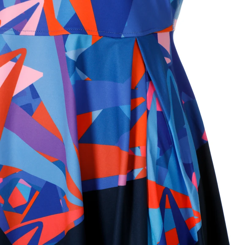 Spike Kleid Damen-Dunkelblau,Mehrfarbig