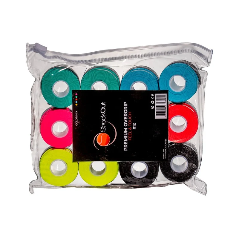 Bolsa Overgrips SHOCKOUT Lisos Multicolor 12 Uds