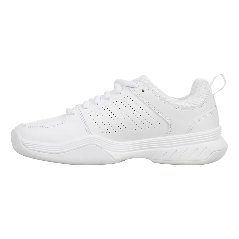 Court Express 2 Teppichschuh Damen - weiß, dunkelrot