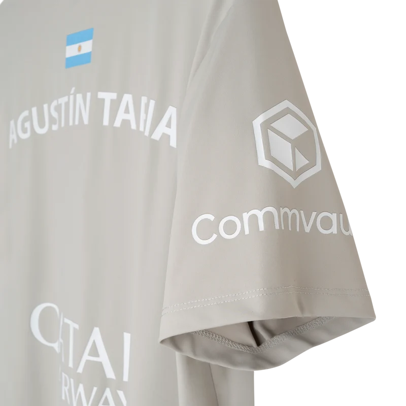 Nox Men's Agustin Tapia AT10 Sponsor T-Shirt Light Grey