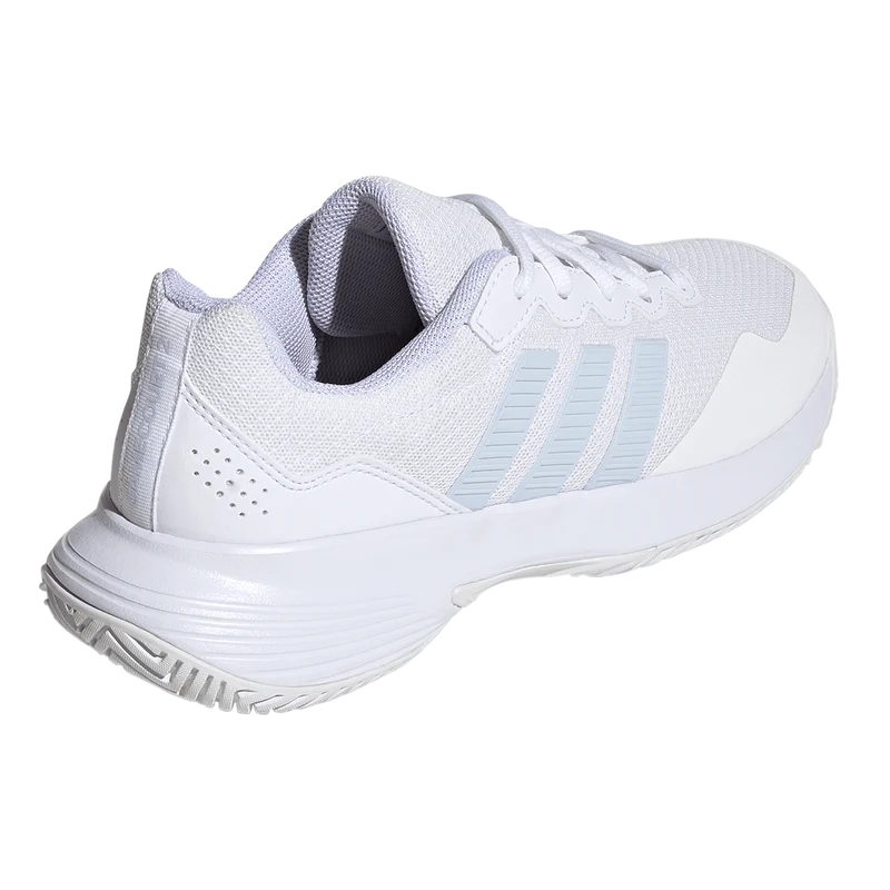 Adidas Women's GameCourt 2.0 Tennis Shoes White/Blue