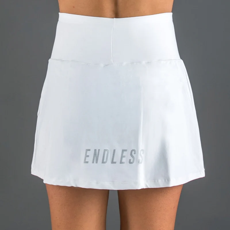 Minimal High Waist Rock Damen-Weiß,Silber