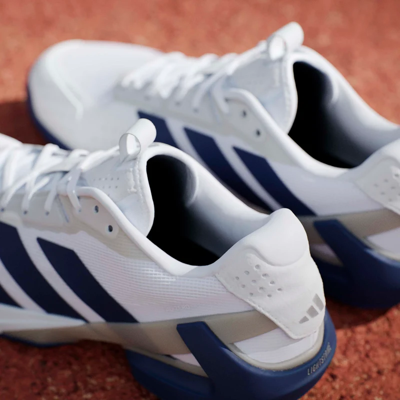 Adidas Men's Adizero Ubersonic 5 Tennis Shoes White/Navy