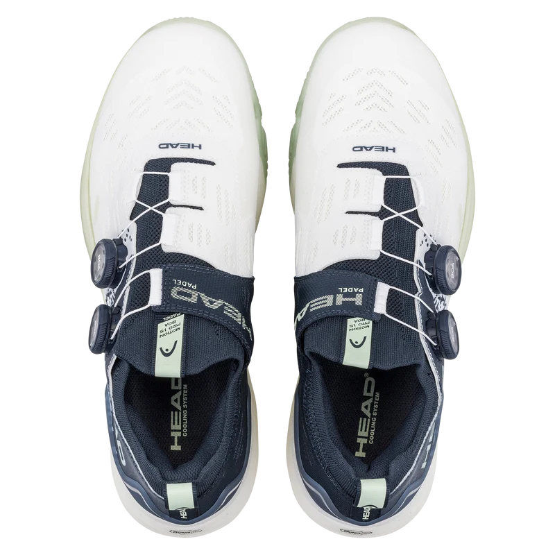 HEAD Men's Motion Pro 1.5 BOA Padel Shoes White Blueberry
