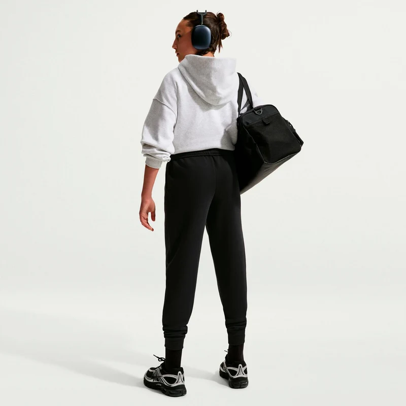Fleece Trainingshose Mädchen - schwarz