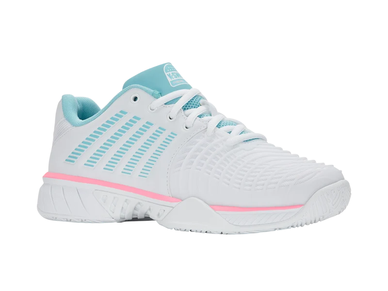 K-Swiss Women's Express Light 3 Padel Shoes White Neon Blue