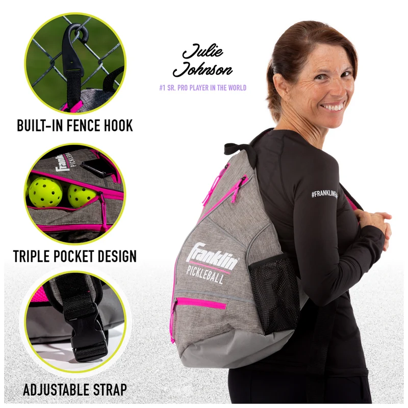 Franklin Pickleball Sling Bag - Grey Pink