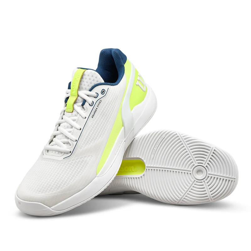 Wilson Men's Rush Pro 5 Padel Shoes Snow White