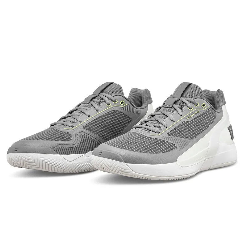 Wilson Men's Rush Pro 5 Tennis Shoes Titanium Snow White