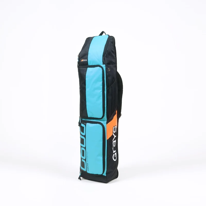 Grays G600 Hockey Kitbag Black/Aqua 26/27