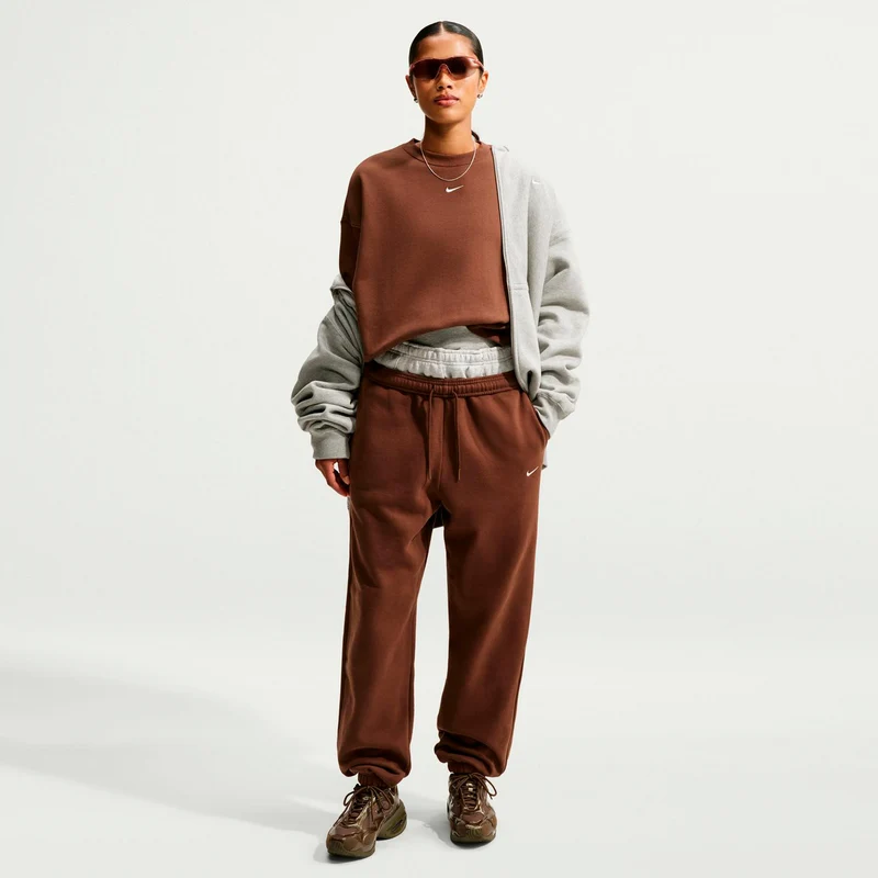 Studio Fleece Trainingshose Damen - braun