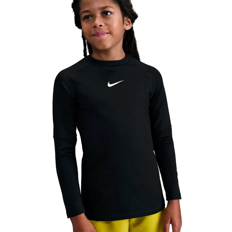 Dri-Fit Crewneck Longsleeve Jungen - schwarz