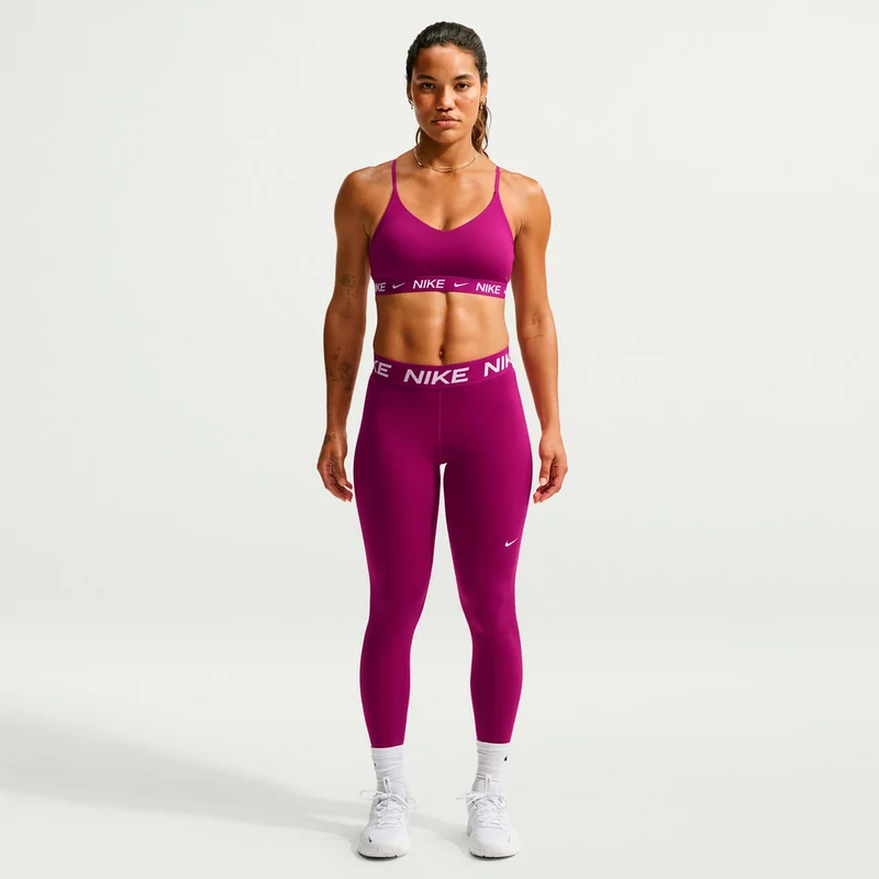 Dri-Fit INDY Light Support Sport-BH Damen - berry, weiß