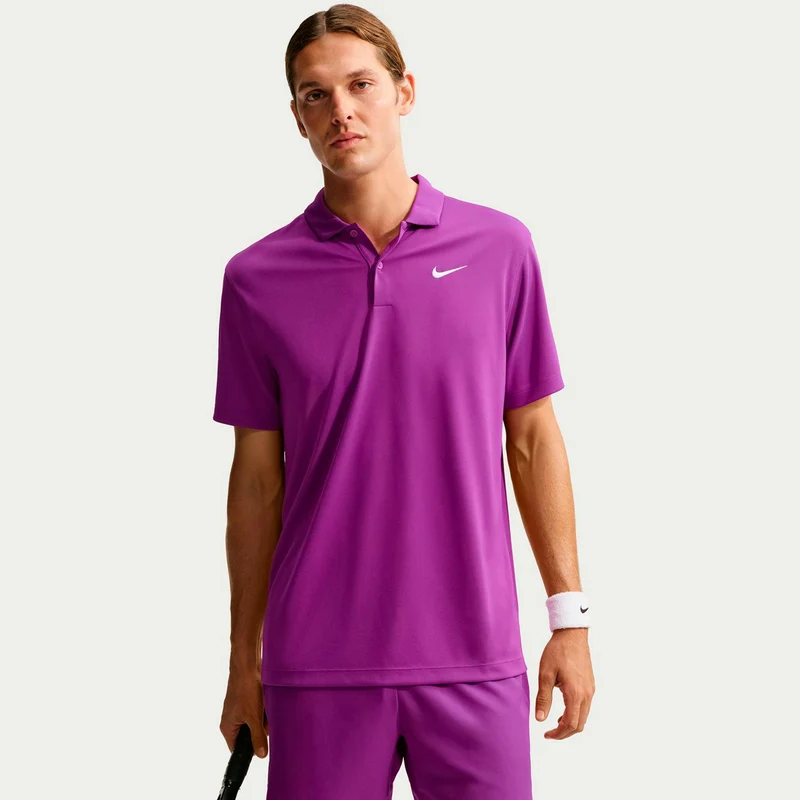 Dri-Fit Victory Court Solid Polo Herren - lila, weiß