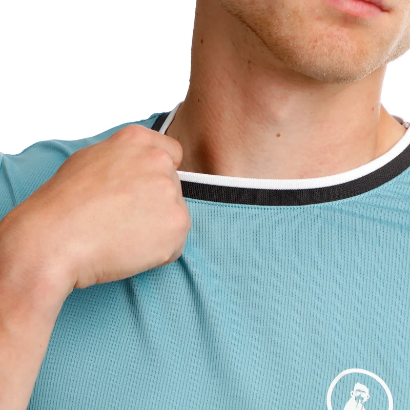 Create Break Ringer T-Shirt Herren-Hellblau,Weiß