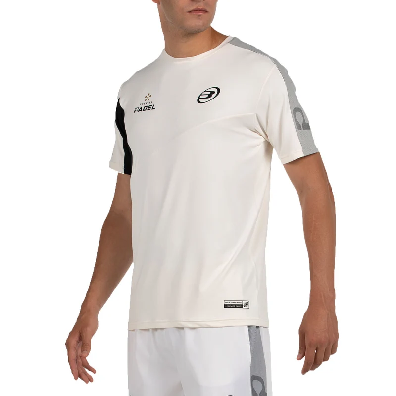 Bullpadel Men's Pocate Premier Padel T-Shirt Ecru