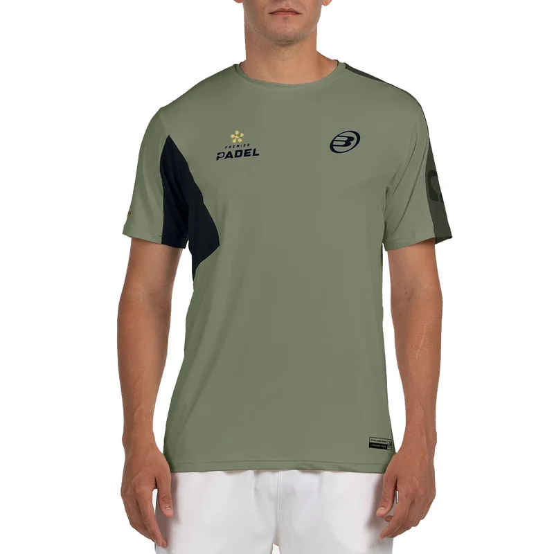 Bullpadel Men's Pocate Premier Padel T-Shirt Khaki