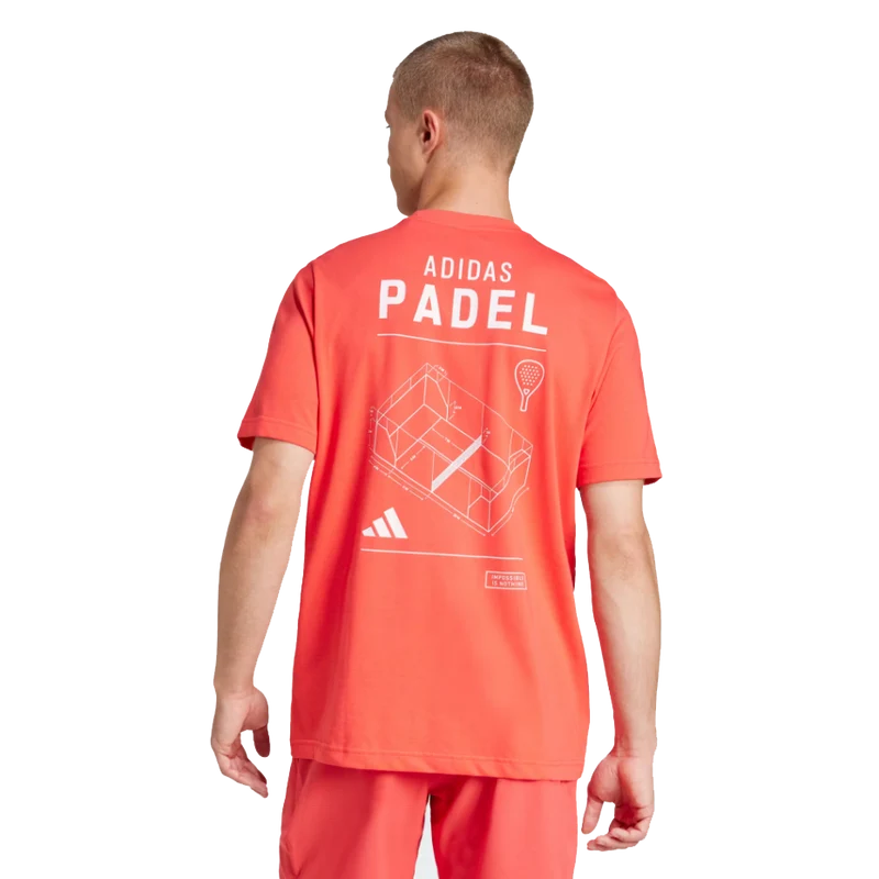 Adidas Men's Padel Category Graphic T-Shirt Red