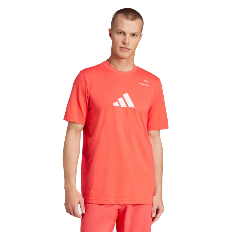 Adidas Men's Padel Category Graphic T-Shirt Red